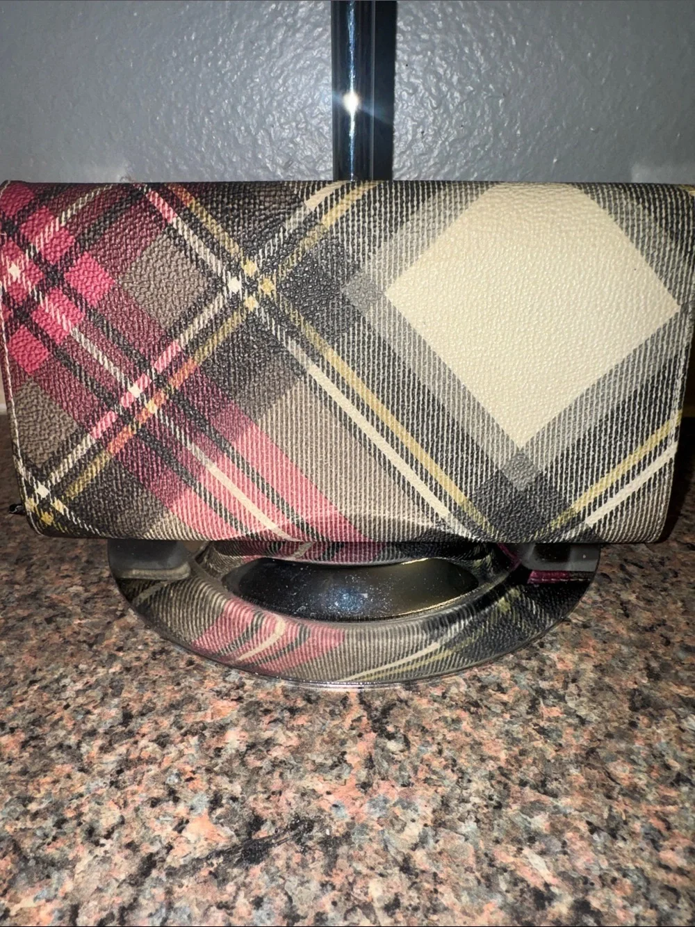 Vivienne Westwood Plaid leather long Wallet GUC
